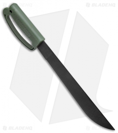 Ontario OKC 12.5" Camp Plus Machete Fixed Blade Knife D Handle (Black)