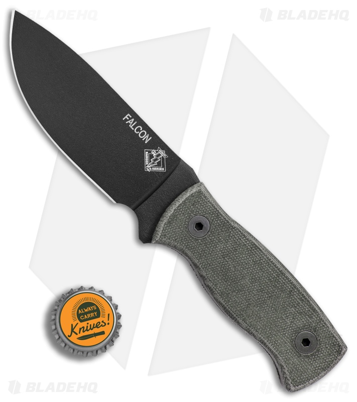 Ontario Ranger Falcon Fixed Blade Knife Micarta (4.25" Black) 8673