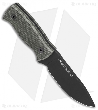 Ontario Ranger Falcon Fixed Blade Knife Micarta (4.25" Black) 8673