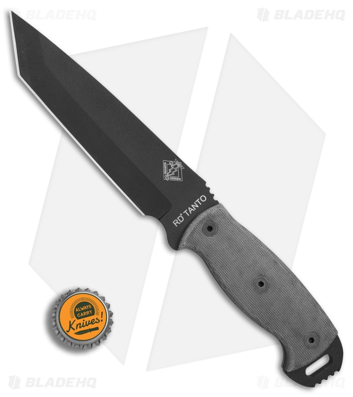Ontario Ranger RD Tanto Fixed Blade Knife Black Micarta (6.8