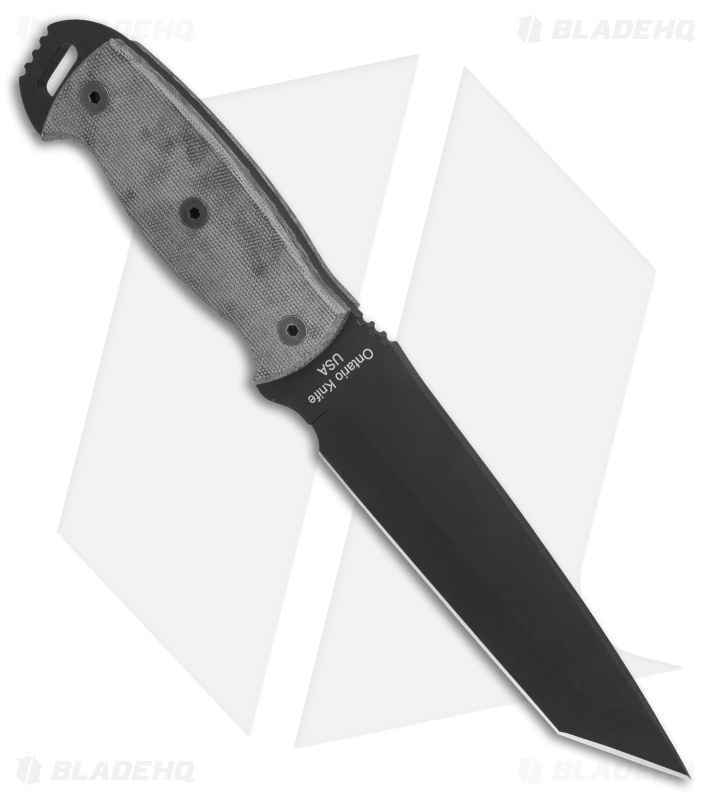 Ontario Ranger RD Tanto Fixed Blade Knife Black Micarta (6.8" Black) 8677