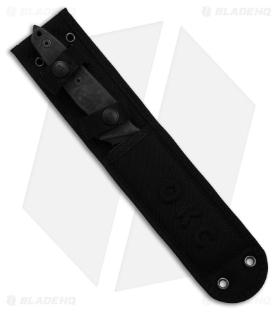 Ontario Stealth Fixed Blade Knife Micarta Black (3.5" Black Serr) 