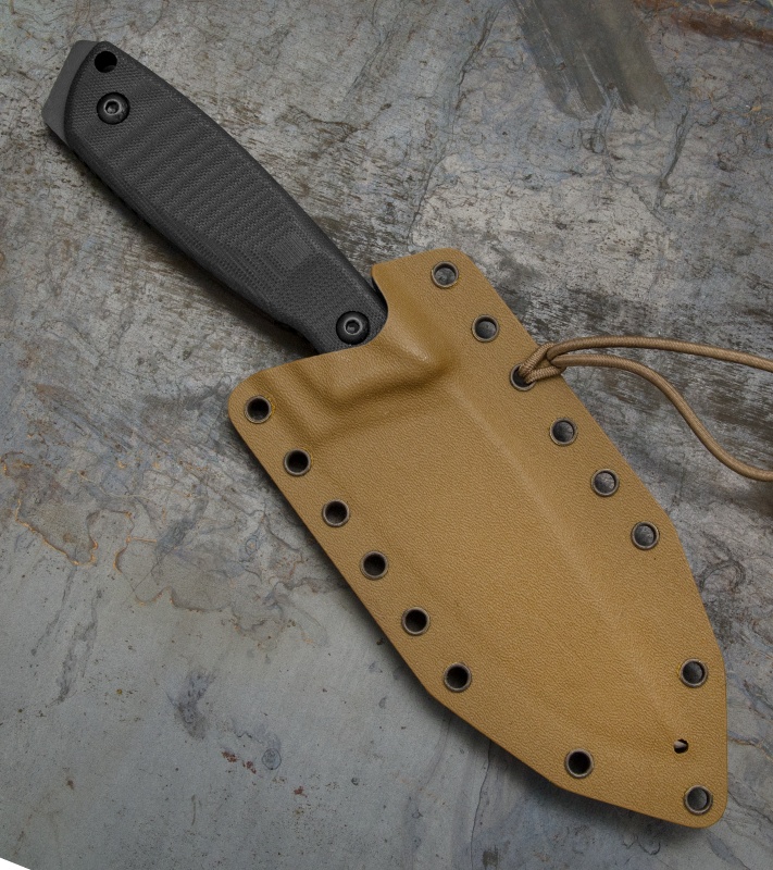 Ontario OKC Cerberus Fixed Blade Knife Black G-10 (4.8" Black) 