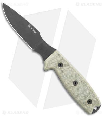 Ontario OKC RAT-3 Caper | Fixed Blade Knife | Tan Micarta - Blade HQ