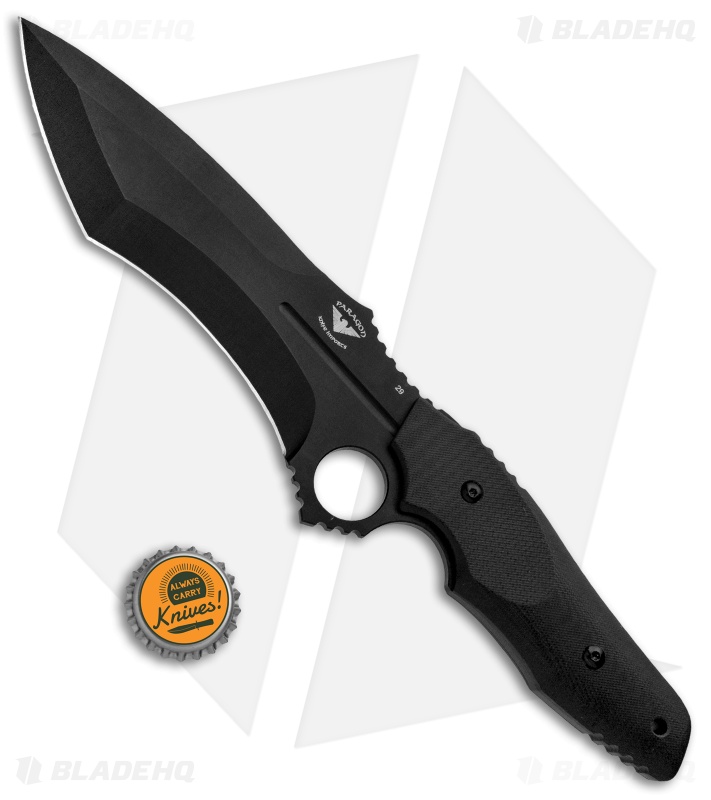 Paragon Warlord Fixed Blade Knife Black G-10 (7.5" Black) 