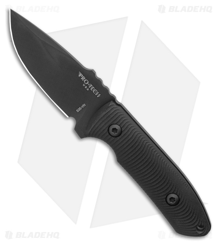 Pro-Tech SBR - Fixed Blade Knife | Black G-10/Black/Leather