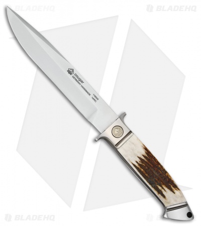 Puma Cougar Gold Class Fixed Blade Knife Naturally Dropped Stag (6.5 Satin) 