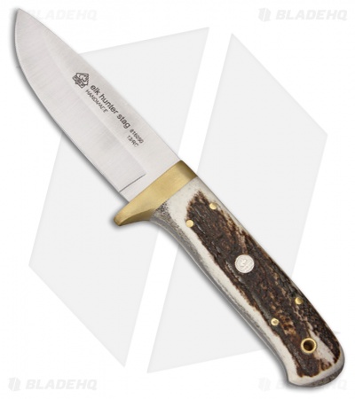 Puma IP Elk Hunter Fixed Blade Knife Genuine Stag (4" Satin) 816050