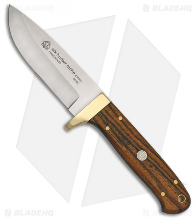 Puma IP Elk Hunter Fixed Blade Knife Oak Wood (4" Satin) 826051