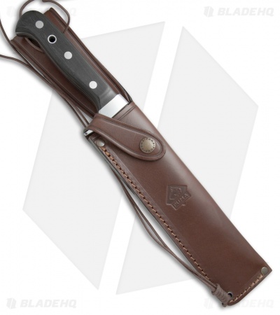 Puma Phoenix Bowie Fixed Blade Knife Ebony Wood  (8" Satin) 126376