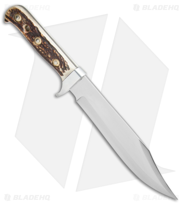Puma Phoenix Bowie Fixed Blade Knife Stag  (8" Satin) 116376