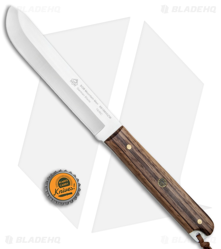 Puma SGB Mountain Man Fixed Blade Knife Zebra Wood (5.75" Satin)