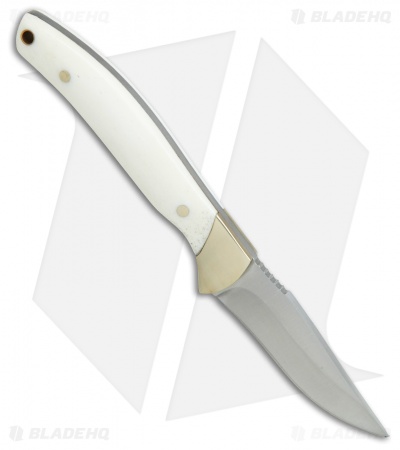 Puma SGB Skin'n Cape White Bone w/Leather Sheath & Sharpening Steel 6584000T