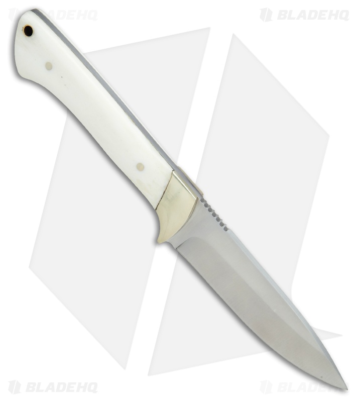 Puma SGB Skin'n Cape White Bone w/Leather Sheath & Sharpening Steel 6584000T