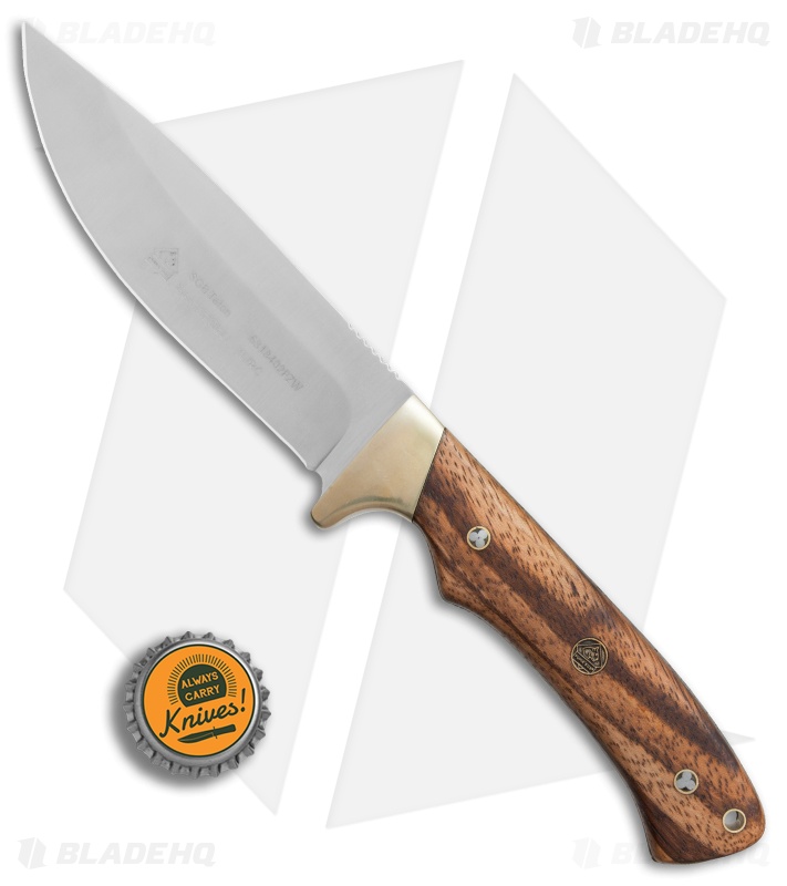 Puma SGB Teton Zeba Wood w/Leather Sheath & Sharpener 6818402PZW