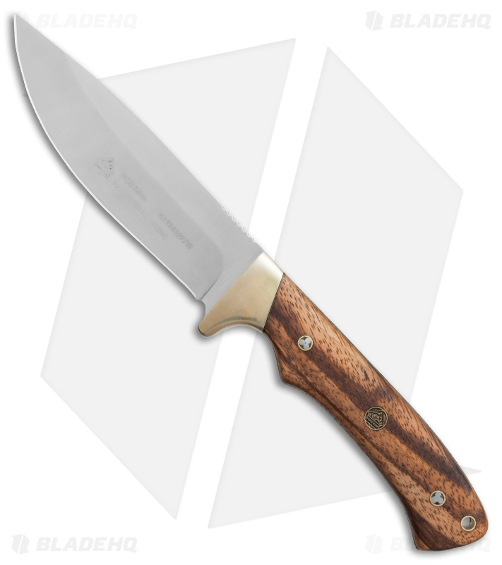 Puma SGB Teton Zeba Wood w/Leather Sheath & Sharpener 6818402PZW