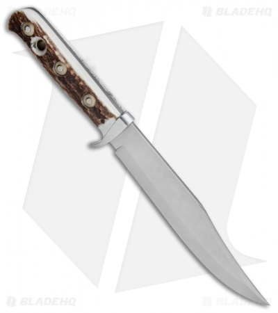Puma Bowie Fixed Blade Knife Stag Horn (6.5" Satin) 116396