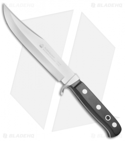Puma Tucson Bowie Fixed Blade Knife Ebony Wood (6.5" Satin) 126396