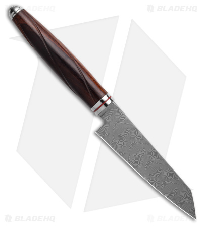 QSP Mulan Series 4" Kritsuke Kitchen Knife Desert Iron Wood (Damascus)