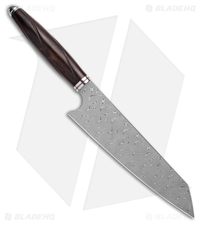 QSP Mulan Series 8" Kiritsuke Kitchen Knife Desert Iron Wood (Damascus)