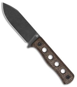 QSP Canary Fixed Blade Fixed Blade Knife Brown Micarta (4.25" Black SW)
