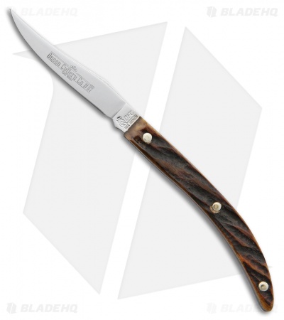Queen Cutlery Caping Knife Fixed Blade Knife Stag (2.25" Satin) 87SB
