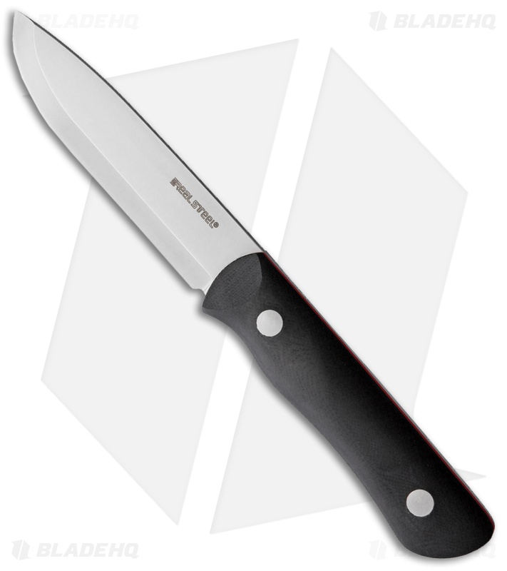 Real Steel Bushcraft III Fixed Blade Knife Black G-10 (4" Satin) RS3725