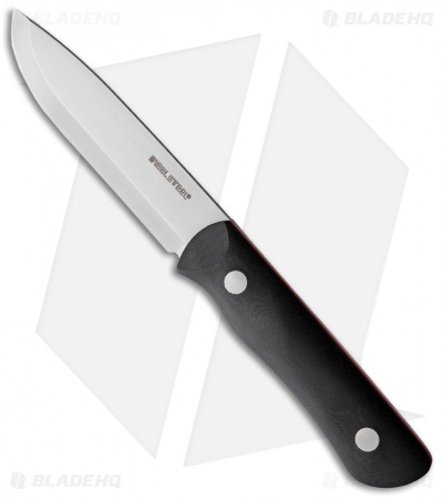 Real Steel Bushcraft III Fixed Blade Knife Black G-10 (4" Satin) RS3725