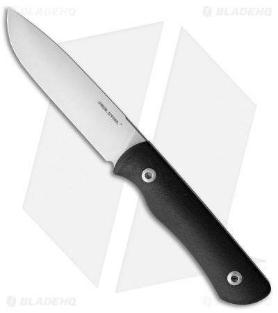 Real Steel Bushcraft Plus CONVEX Fixed Blade Knife Black G-10 (4.5" Satin)