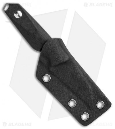 Real Steel Connector Wharncliffe Fixed Blade Neck Knife Black G-10 (2.25" Satin)