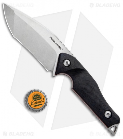 Real Steel Doppler Tactical Fixed Blade Black/Red G-10 (4.25" Stonewash)