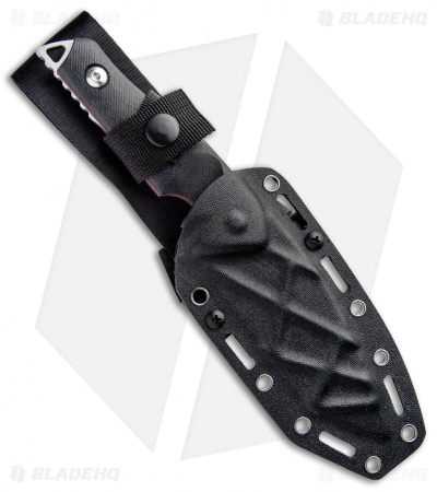 Real Steel Doppler Tactical Fixed Blade Black/Red G-10 (4.25" Stonewash)