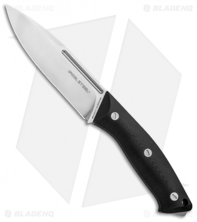 Real Steel Gardarik Fixed Blade Knife Black G-10 (5.13" Satin)