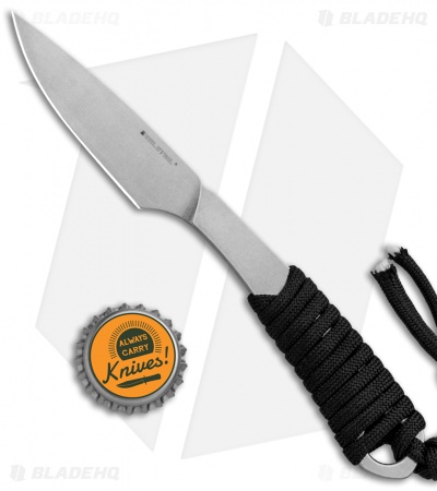 Real Steel Marlin Fixed Blade Knife Black Paracord (2.6" Stonewash)