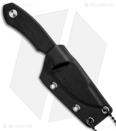 Real Steel Receptor Fixed Blade Neck Knife Black G-10 (2.75" Stonewash)