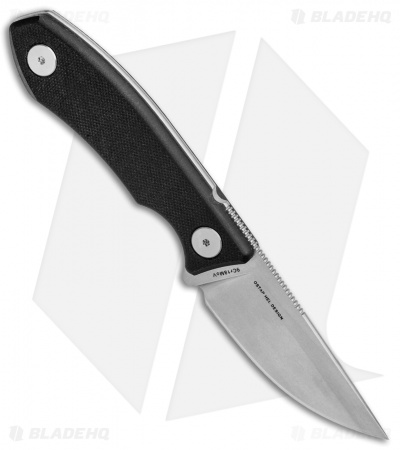 Real Steel Receptor Fixed Blade Neck Knife Black G-10 (2.75" Stonewash)
