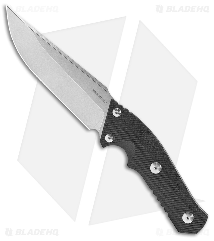 Real Steel Sorrow Fixed Blade Knife Black G-10 (5.04" Stonewash) RS3821