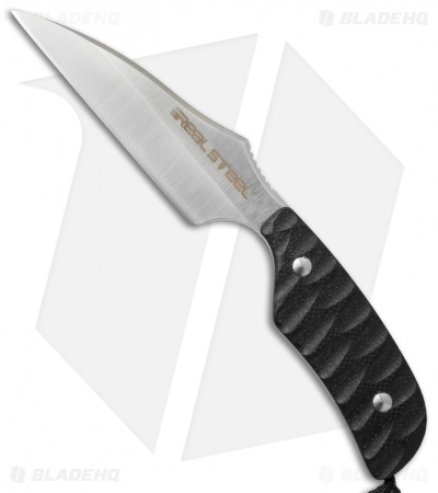 Real Steel Knives Mini 130B Fixed Blade Neck Knife (3" Satin) 