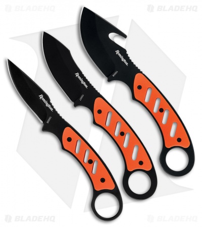 Remington Sportsman Fixed Blade Knife Set Orange TPR (Black 420J2) R60006 