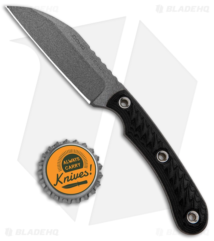 RMJ Tactical COHO Sheepsfoot Fixed Blade Knife Black G-10 (3" Cerakote)