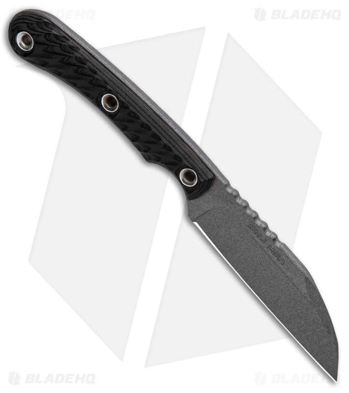 RMJ Tactical COHO Sheepsfoot Fixed Blade Knife Black G-10 (3" Cerakote)