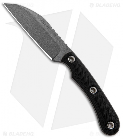 RMJ Tactical COHO Sheepsfoot Fixed Blade Knife Black G-10 (3" Cerakote)