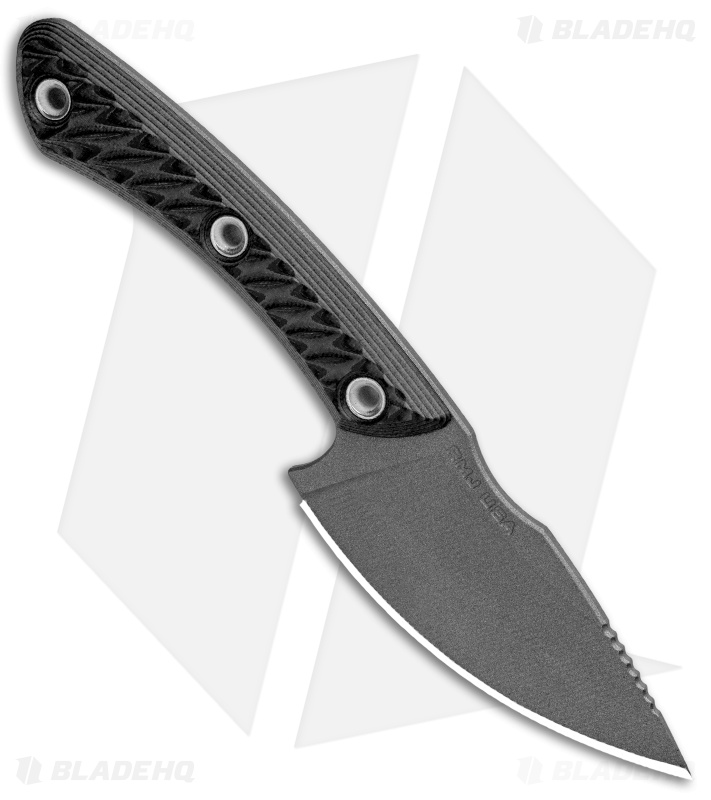 RMJ Tactical Nomad Fixed Blade Knife Black G-10 (3.6" Tungsten Cerakote)