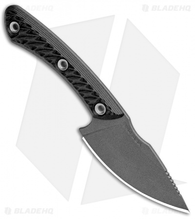 RMJ Tactical Nomad Fixed Blade Knife Black G-10 (3.6" Tungsten Cerakote)