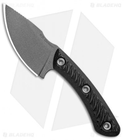 RMJ Tactical Nomad Fixed Blade Knife Black G-10 (3.6" Tungsten Cerakote)
