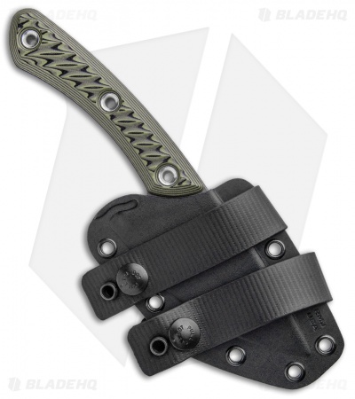 RMJ Tactical Nomad Fixed Blade Knife Dirty Olive G-10 (3.6" Tungsten Cerakote)