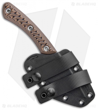 RMJ Tactical Nomad Fixed Blade Knife Hyena Brown G-10 (3.6" Tungsten Cerakote)