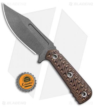 RMJ Tactical UCAP Fixed Blade Knife Hyena Brown G-10 (4.25" Gray)