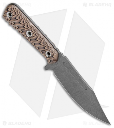 RMJ Tactical UCAP Fixed Blade Knife Hyena Brown G-10 (4.25" Gray)