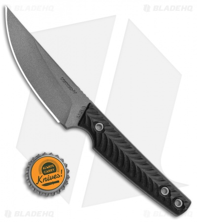RMJ Tactical Unmei Fixed Blade Knife Hyena Black (3.875" Tungsten Cerakote)